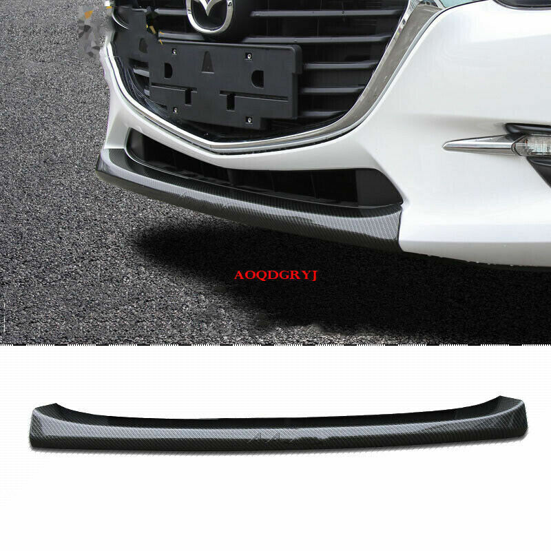 for Mazda 3 Axela 2017-2018 Carbon ABS Front Bumper lip protection Cover Trim 1x