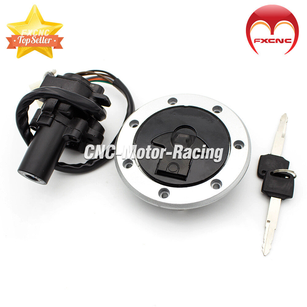 CNC fuel filler cap ignition switch for seat key set lock suitable for Kawasaki ZX7R ZX9R ZXR400