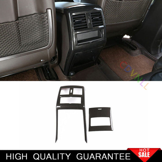 for Benz GLE GLS 2016-2019 Carbon Fiber Look Rear Air Outlet Vent Cover Trim 2P