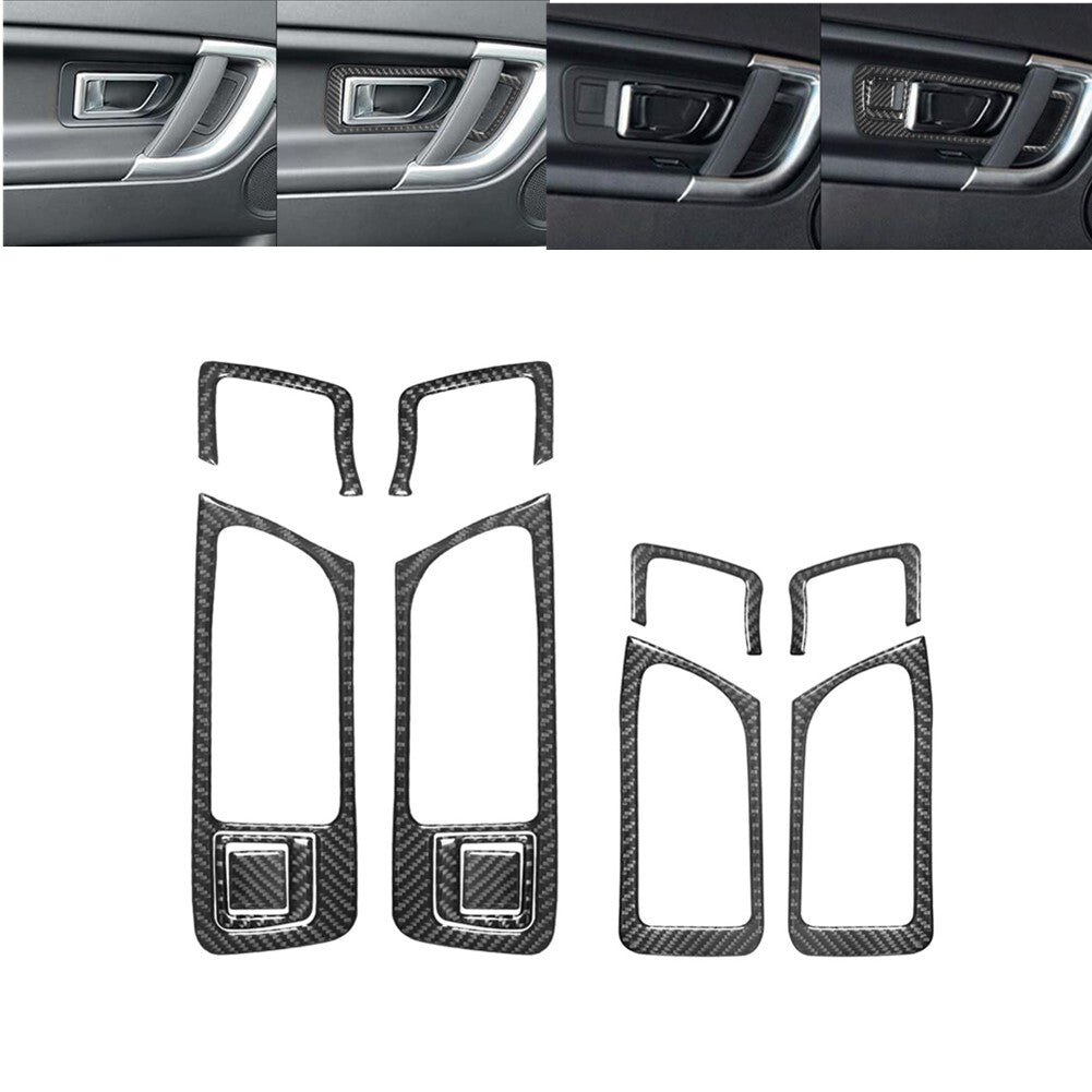 14pcs Carbon Fiber Door Pull Cover Trim for Land Rover Discovery Sport 2015-2019