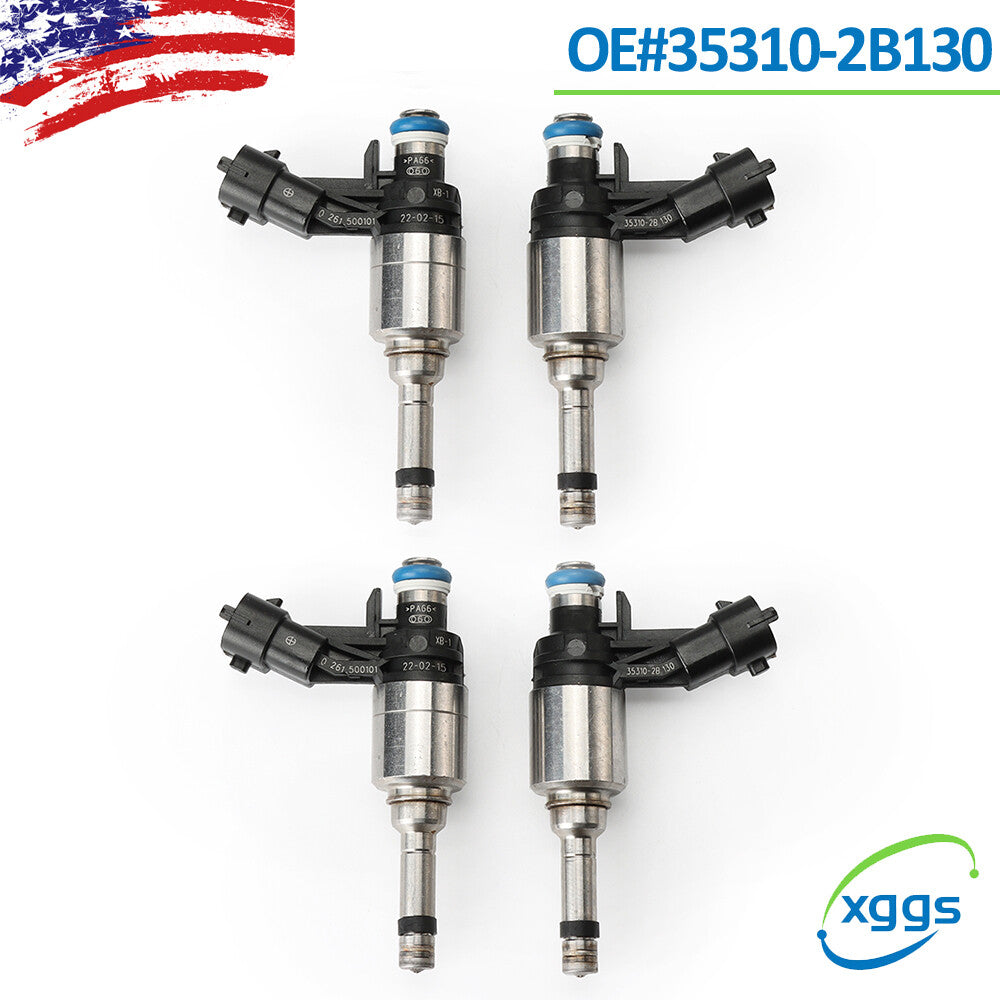 4PCS Fuel injectors for Hyundai for Veloster Accent for Kia 1.6L 2012-2017 35310-2B130