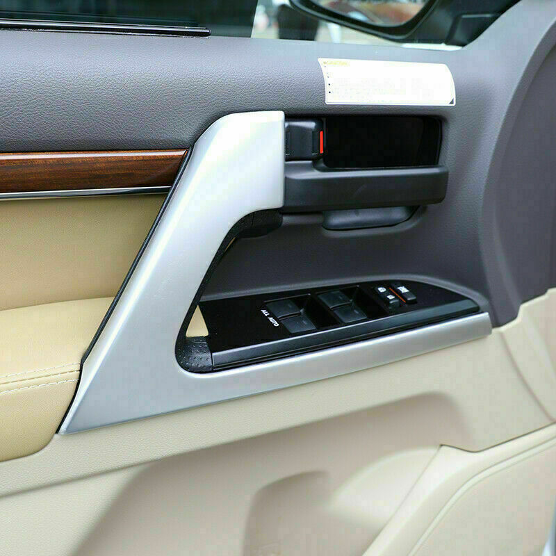 4pcs for Toyota for Land Cruiser LC200 2016-2021 Silver Inner Door Handle Decor Trim