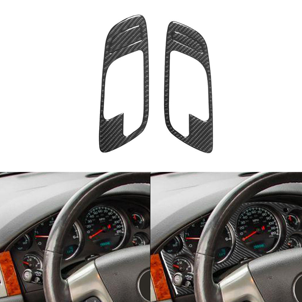 Carbon Fiber Front Door Handle Button Trim For Silverado/tahoe/ for sierra 2007-2014