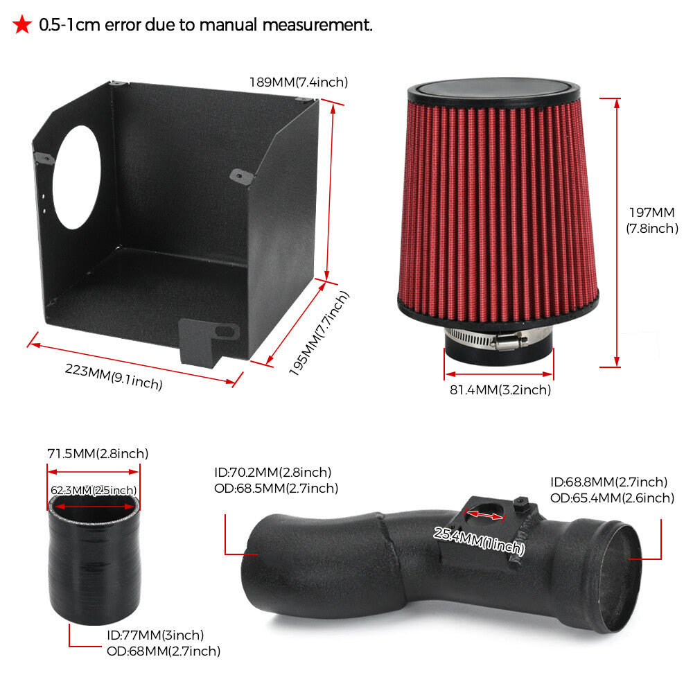 Short for Ram Air Intake System + Heat Shield for Honda for Civic 10th Gen 1.5T 16-21