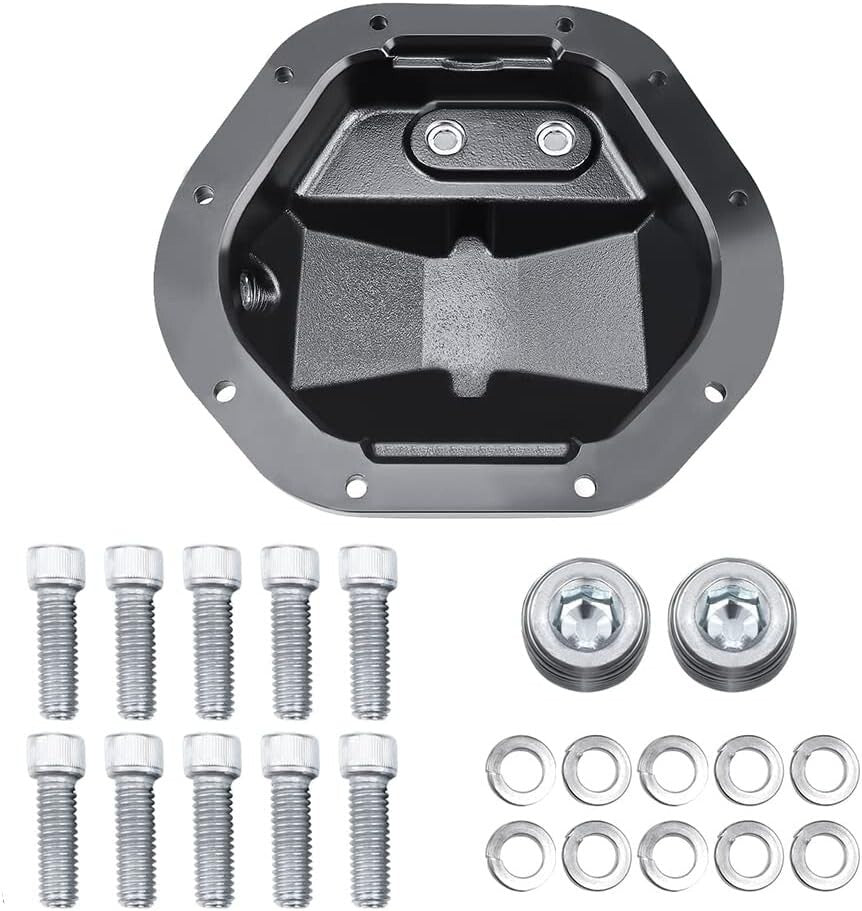 YHCC-D44Dana 44 Black Hardcore Differential Cover for Jeep for Wrangler JK for Chevrolet