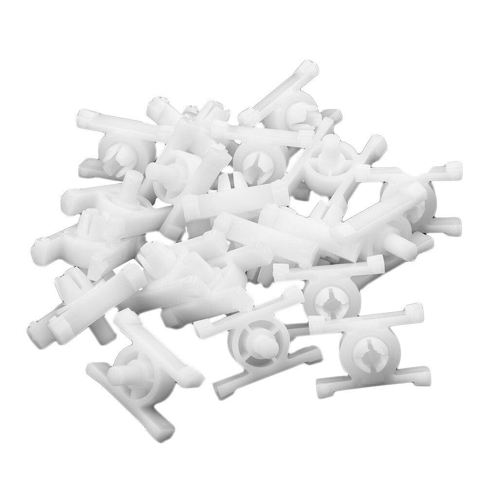 20X Trim Clips For E10 E21 E30 Exterior Bumpstrip Door Moulding Strip White