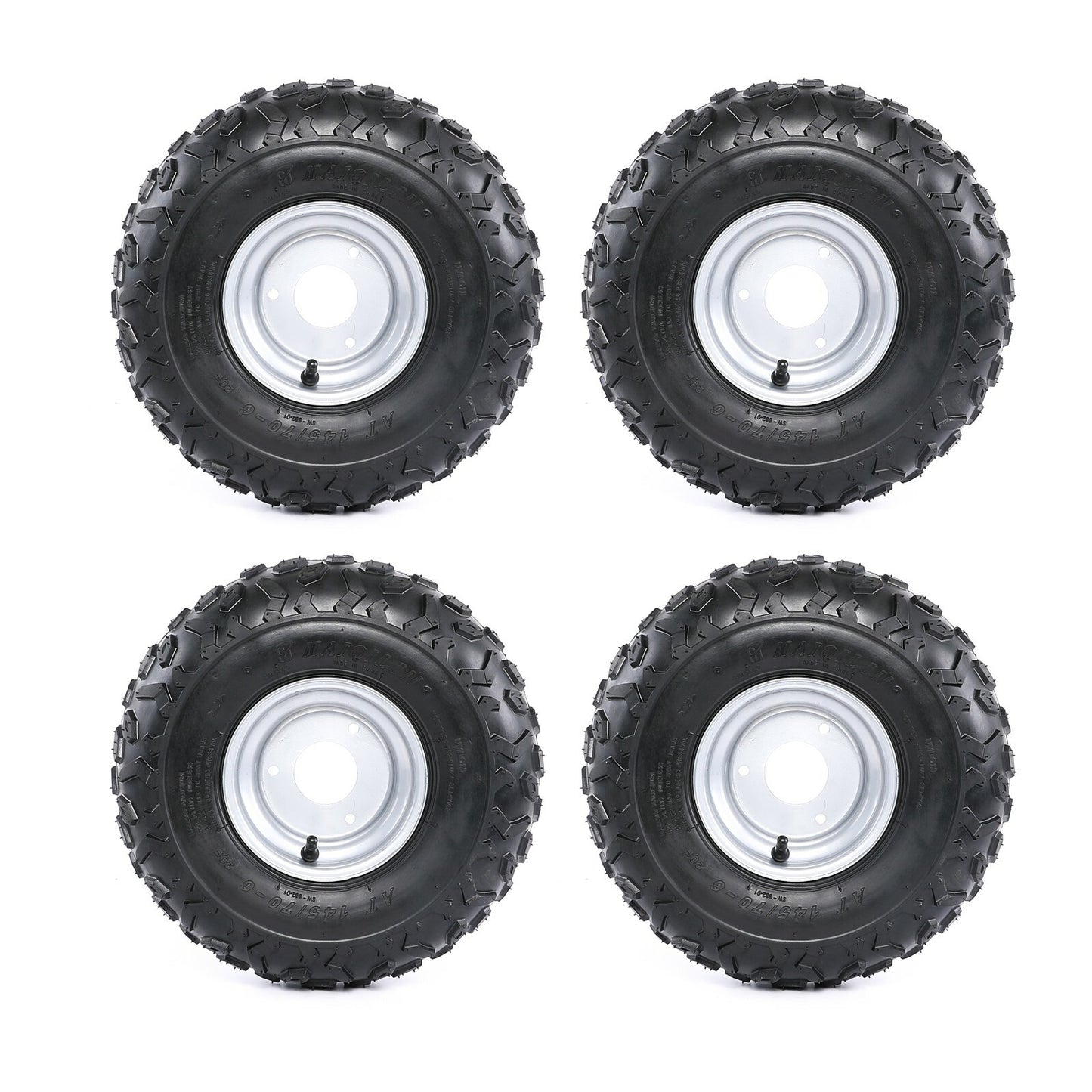 4pcs 145/70-6 145/70x6 Tyre and Rim 6 Wheels for LT50 ATV Quad Bike Go Kart 110