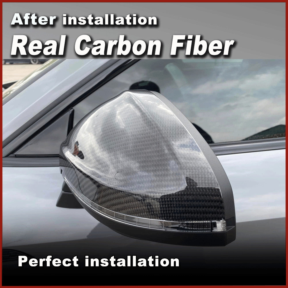 for Audi B9 A4 S4 A5 S5 RS5 2017-2019 REAL Carbon Side Mirror Cover Caps Replace