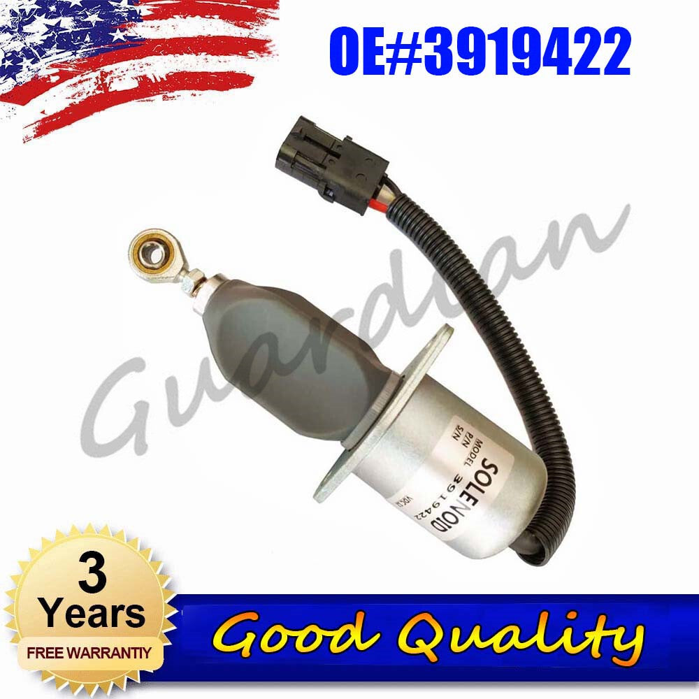 One new replacement fuel shut-off solenoid valve (3919422) for C B 5.9L and 8.3L fuel tanks.