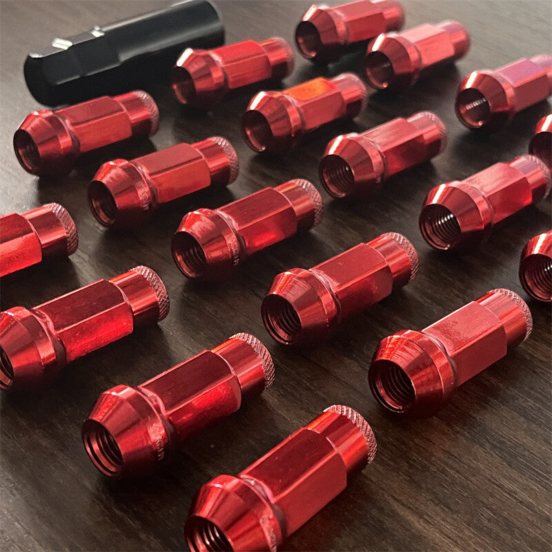 20-pack 48mm M12x1.5 Lug Nuts, Steel Open Wheel Nuts and Bolts with Socket and Key