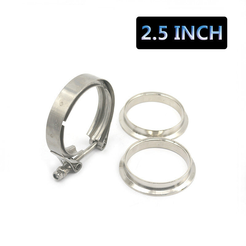 2.5-inch Stainless Steel V-Band Turbo Downpipe Exhaust V-Band Fixture Kit