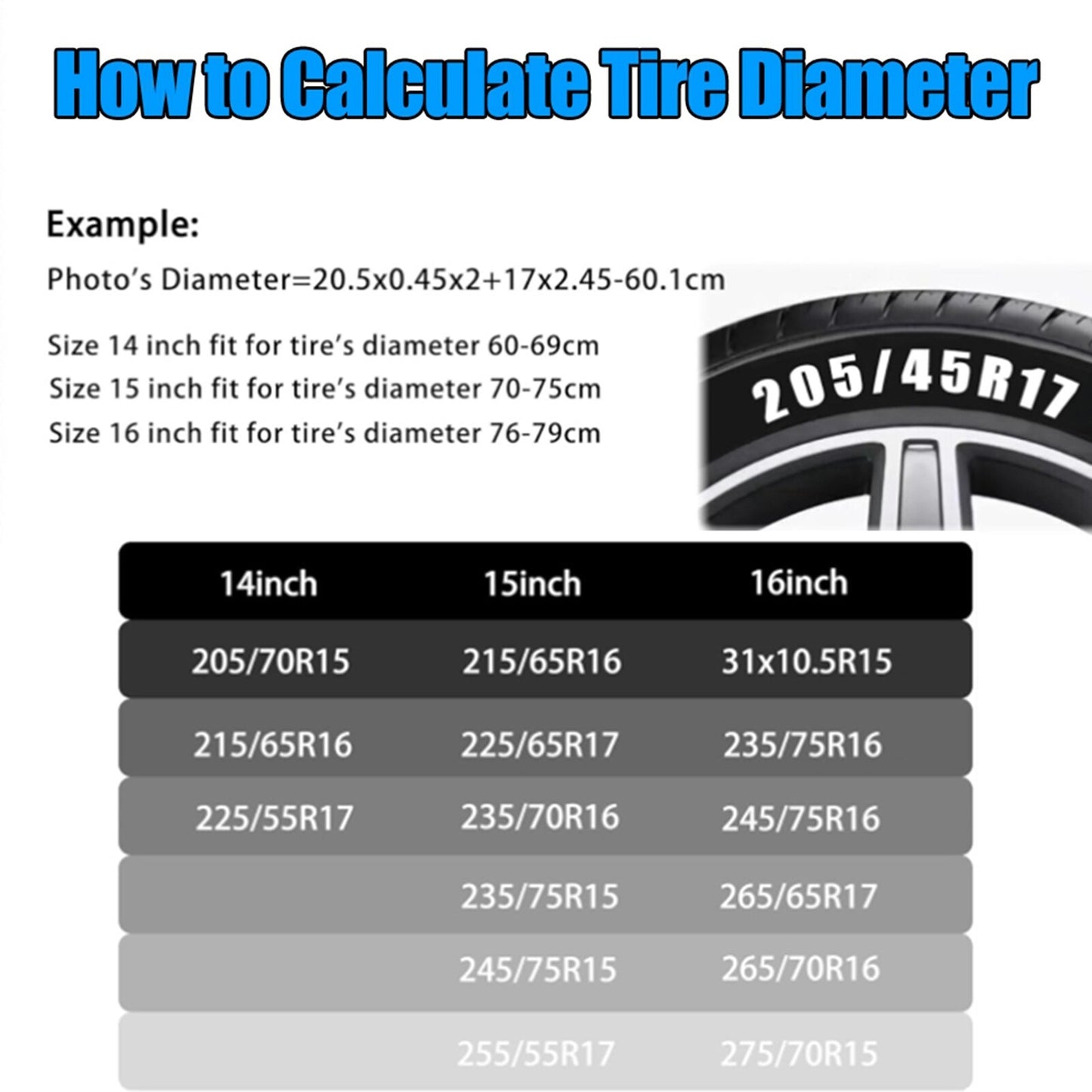 16 Gain Happines Trailer Spare Tire Cover Rear Tyre Cover Waterproof Protector