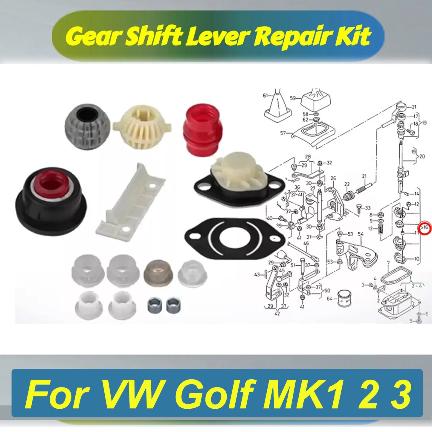 15X for VW for Golf MK1 MK2 Manual Transmission Shift Lever Gear Linkage Repair Kit