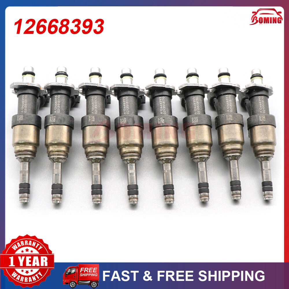 8PCS Fuel Injectors GDI 12668393 For 2014-2018 for Chevy for GMC for Yukon GM Trucks 6.2L V8