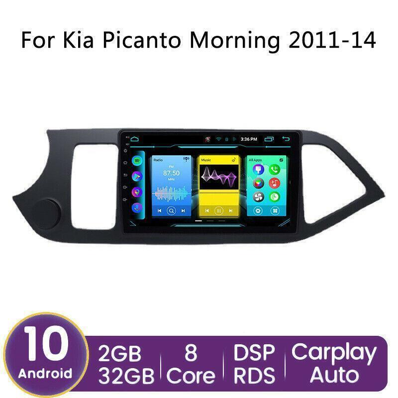 Android 8-core Car Stereo Radio GPS CarPlay 2+32GB for Kia Picanto Morning 11-14