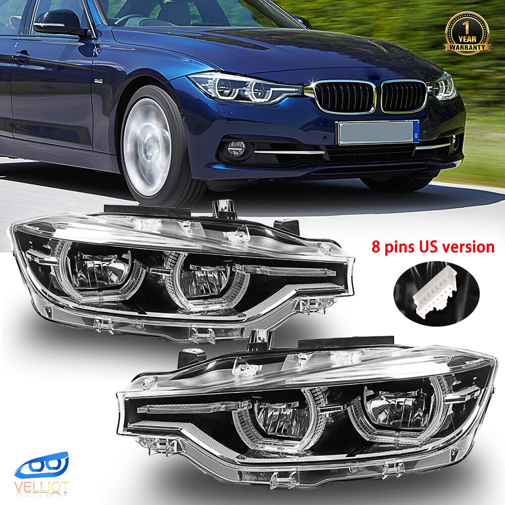 2015-2019 Left Right LED Headlight No AFS for BMW 3 Series F30 F31 320i 328i