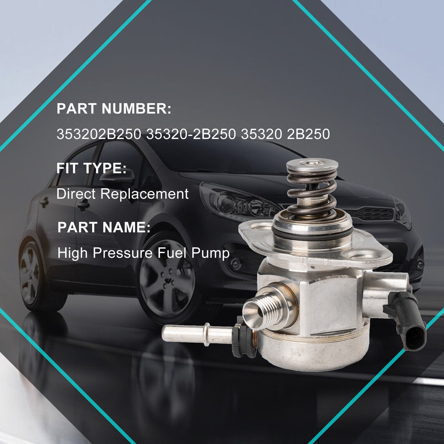 1x 2017-2019 High Pressure Pump 35320-2B250 for Hyundai Sonata for Kia Soul Rio 1.6L