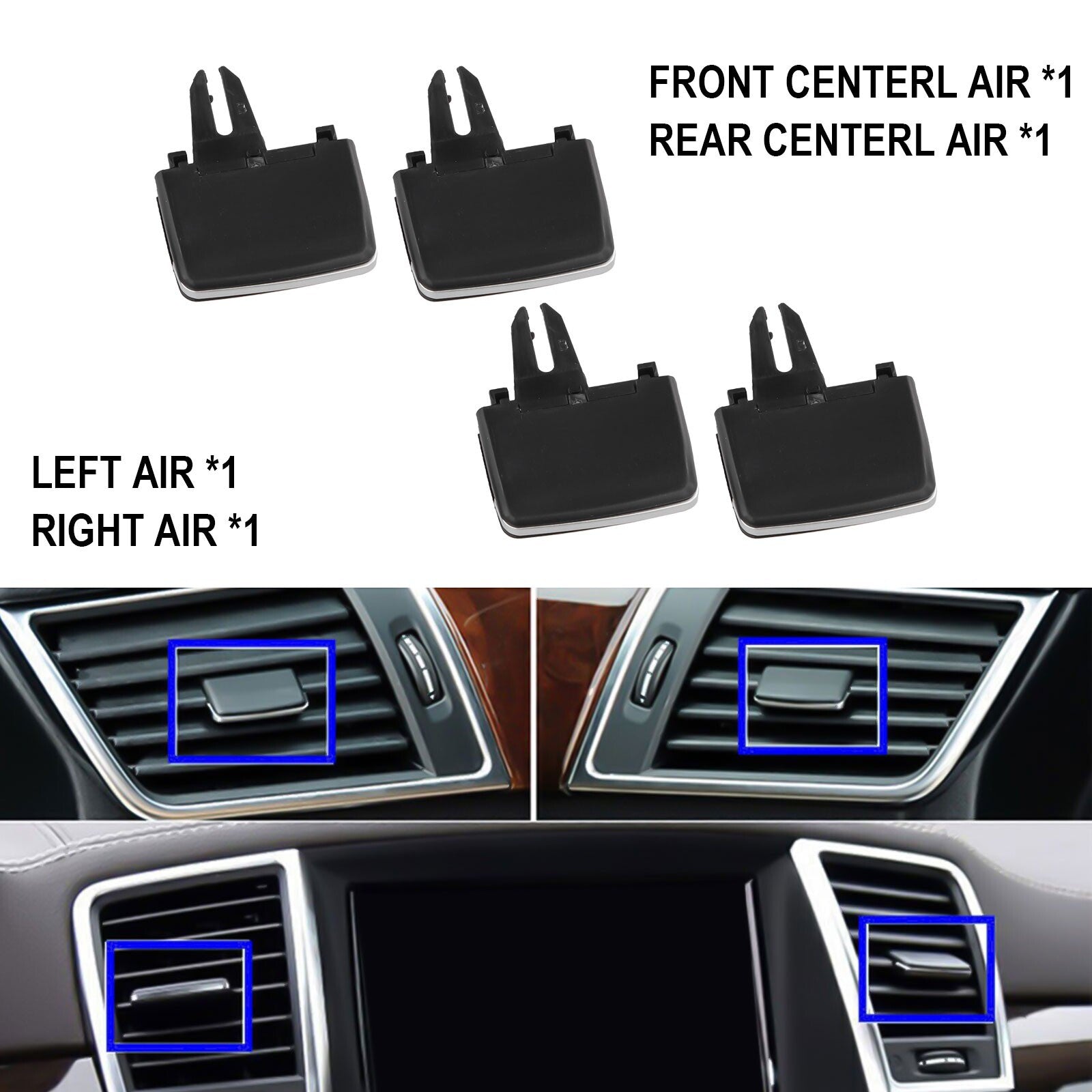 4PCS A/C Air Conditioning Vent Outlet Tab Clip for Mercedes for Benz W166,X166