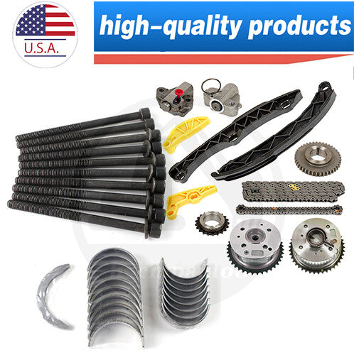 Timing Chain Kit/VVT Gear/Rod Bearings/Cylinder Head Bolts for KIA G4KJ 2.4 2.0