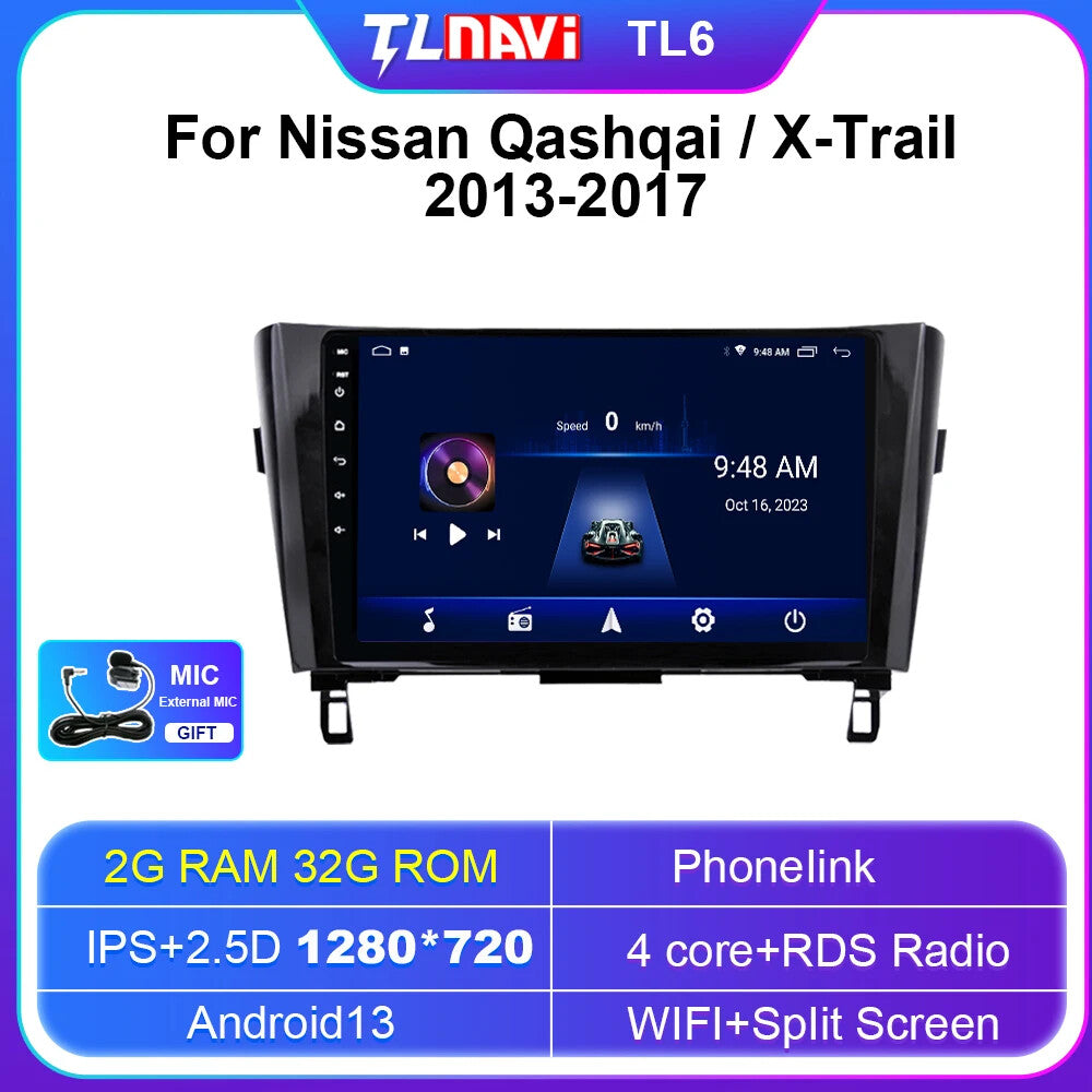 for Nissan for X-Trail Qashqai J10 J11 2013-2017 Car Radio Multimedia Navigation GPS