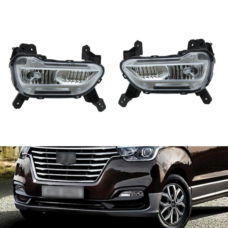 Pair Front bumper DRL fog lights fog lamp for Hyundai grand H1 2019 2020