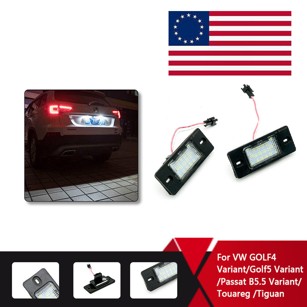 Led License Plate Number Lights Lamps for Volkswagen Touareg for Bora for Golf 4 5 US