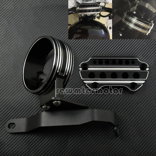 CNC Cut Side Speedometer Relocation Mount Bracket Fit For Sporster 883 2004-2018