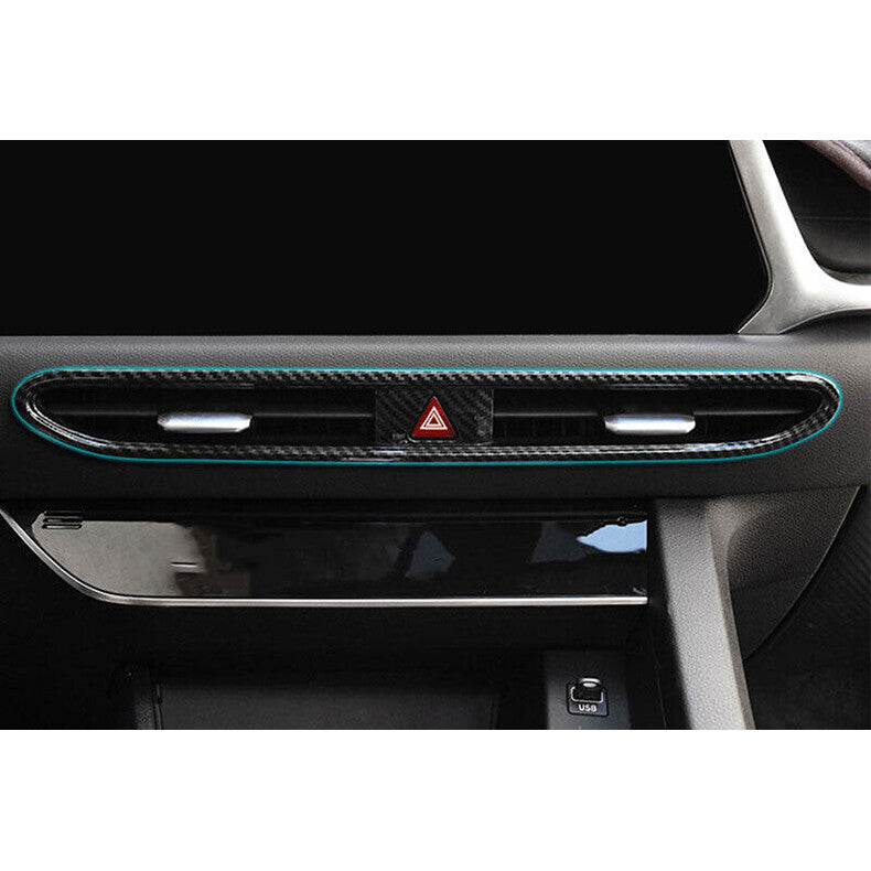 for Hyundai Sonata 2020-2022 Carbon Fiber Central Air Outlet Vent Cover Trim