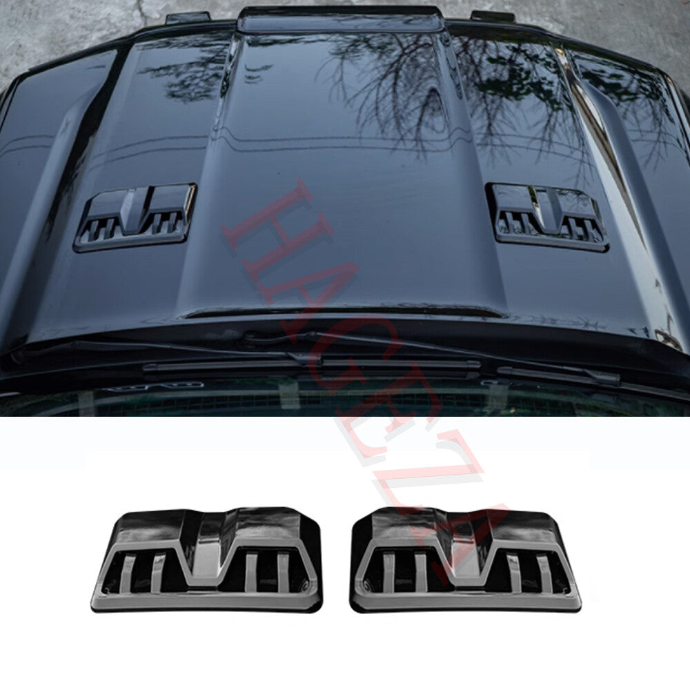for Ford Ranger 2023-2024 Auto Hood Engine Air Vent Outlet Cover Trim Gloss Blac