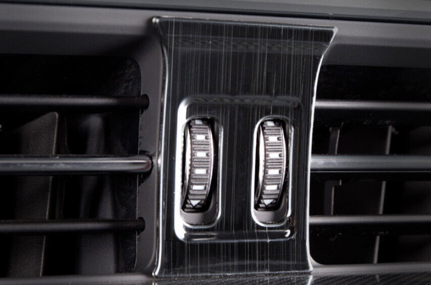 Fit for Audi A6 A7 2019-2024 Black Steel Inner LR AC Air Outlet Vent Cover Trim