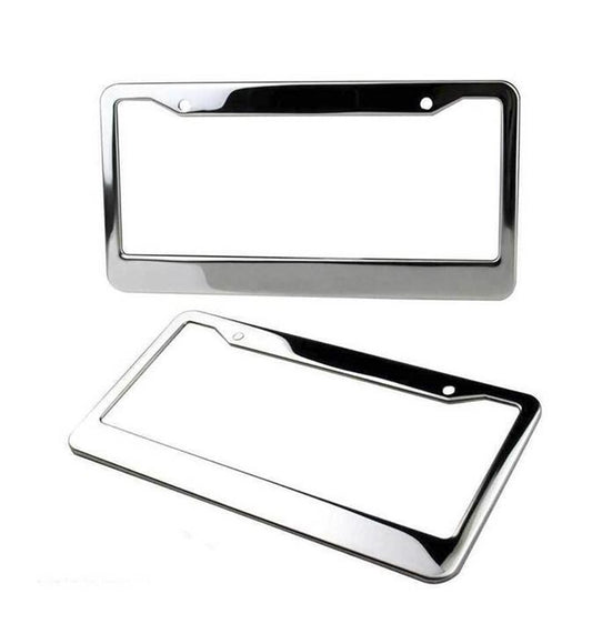 2-piece car license plate frame cover cap rear boot trunk chrome plating for Honda