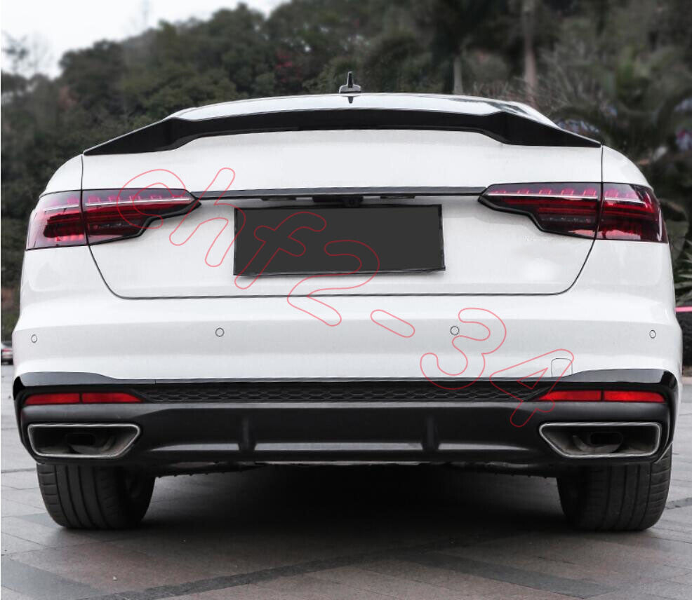 for Audi A4 S4 2020-23 ABS Piano Black Rear Bumper Strip Protector Cover Trim 3x