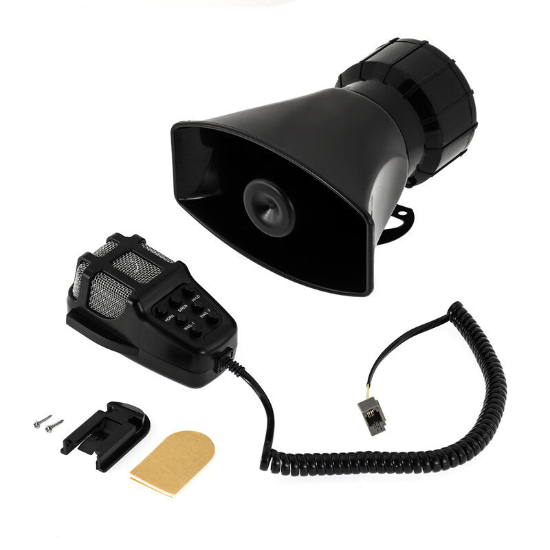 Car 7 Sound Horn 12V 80W with MIC Loud Loudspeaker Microphone Horn