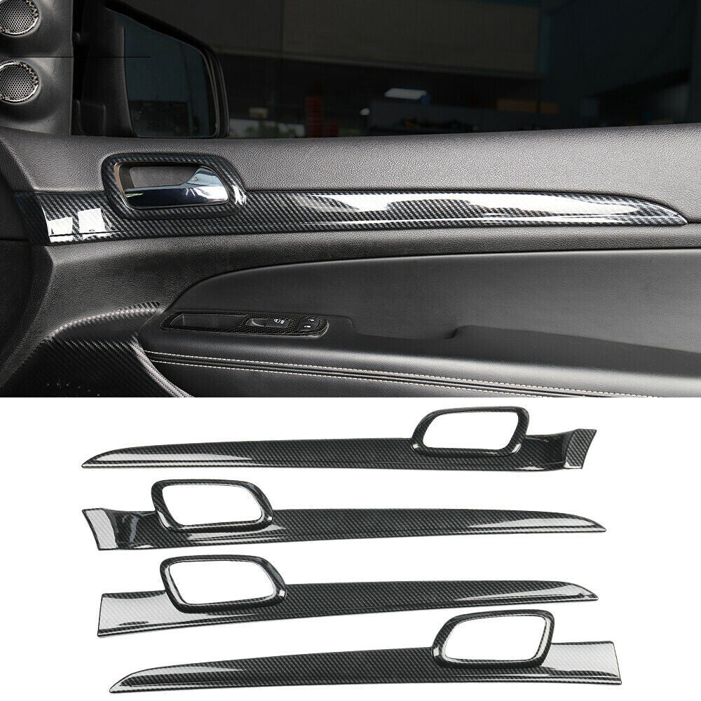 for Jeep Grand Cherokee 2011-20 Carbon Fiber Inner Door Handle Decor Frame Trim
