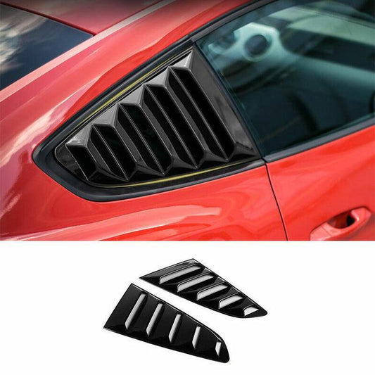 for Ford for Mustang 2015-2022 ST Gloss Black Rear Side Window Quarter Louver Cover