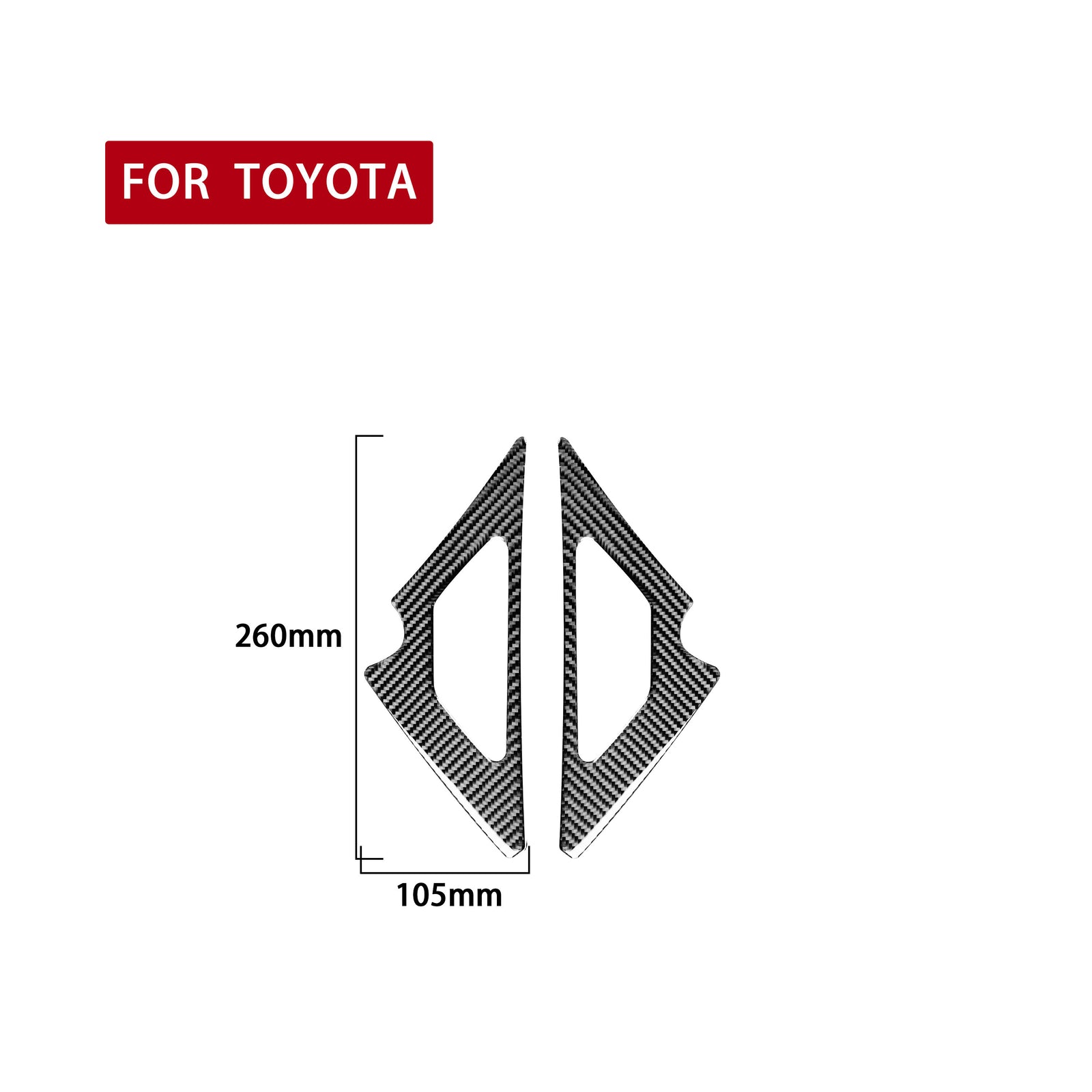 2X RHD Carbon Fiber Dashboard Air Vent Cover Trim for Toyota 86 for Subaru BRZ