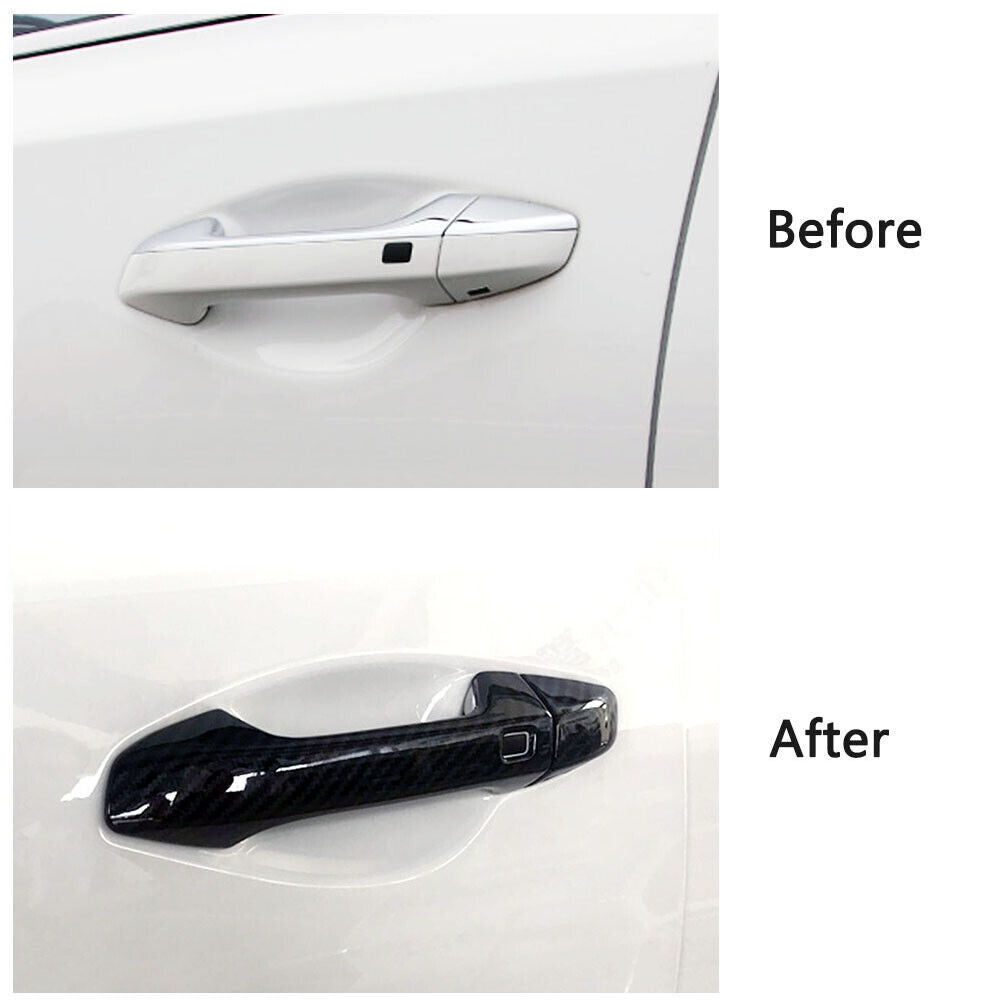 Carbon Fiber ABS Outside Door Handle Trim Cover for Kia Forte/K3 2019-2022 2023