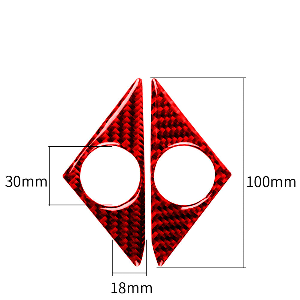 Red Carbon Fiber Loudspeaker Frame Cover Trim for Nissan GT-R R35 2008-2020