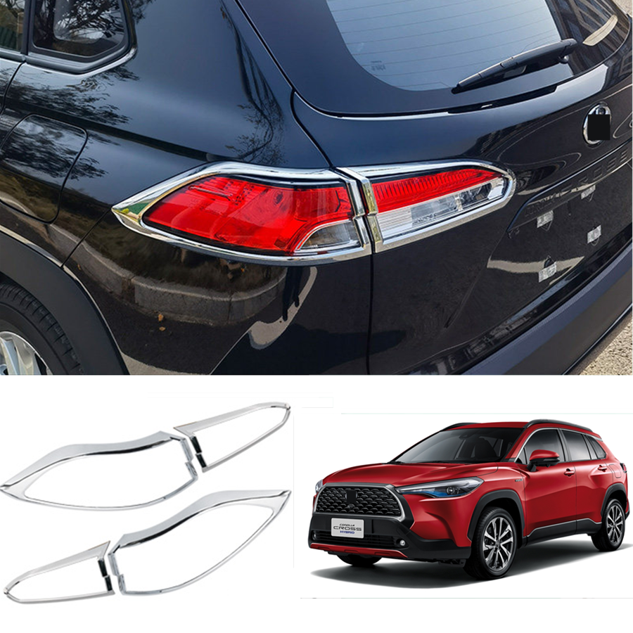 Chrome Rear Tail Light Lamp Cover Trim Frame for Toyota for Corolla Cross 2020-2023