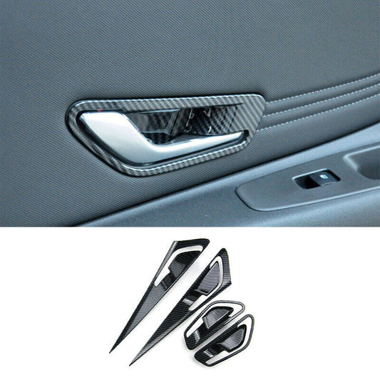 for Hyundai for Elantra 2021-2024 Carbon Fiber Car Door Handle Bowl frame Cover Trim