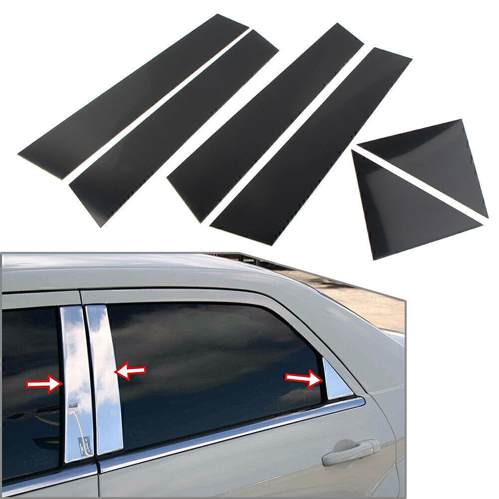 Fit for Chrysler 300/300C 05-10 for Dodge Magnum Door Trim Cover Kit Black Pillar Posts