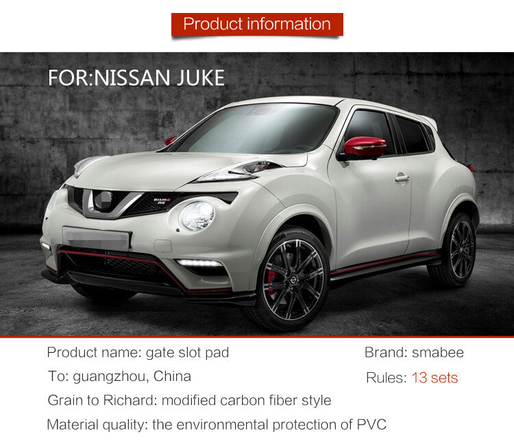 Anti-Slip Gate Slot Mat for NISSAN juke 2013 2014 2015 2016 Accessories Non-Slip