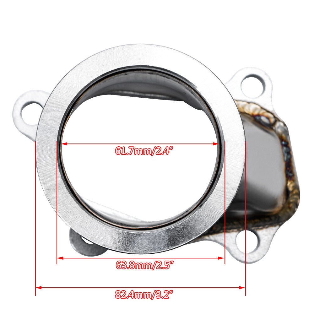 2.5 63mm V- band Clamp Flange Turbo Down Pipe Adapter Fit For T25 T28 GT25 GT28
