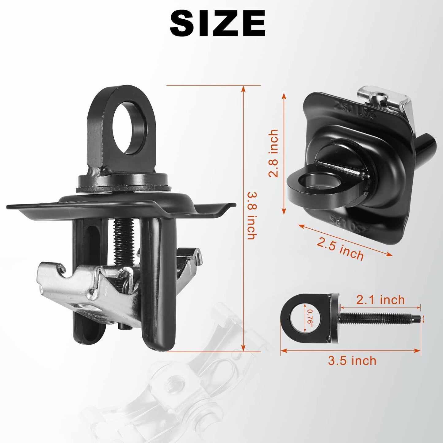 4Pcs Truck Bed Tie Down Anchors 23146899 For 2014-24 for Chevy Silverado for GMC for Sierra