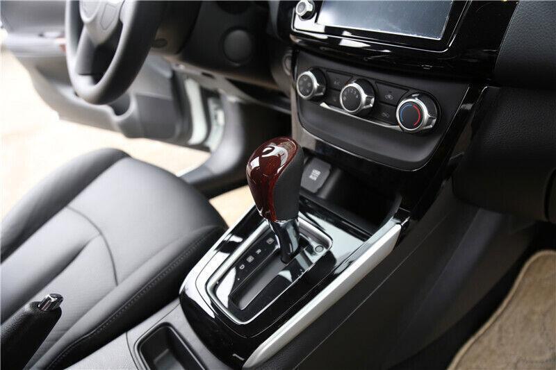 for Nissan Sentra 2013-2019 Red Wood Grain Gear Shift Knob Shifter Lever Trim 1