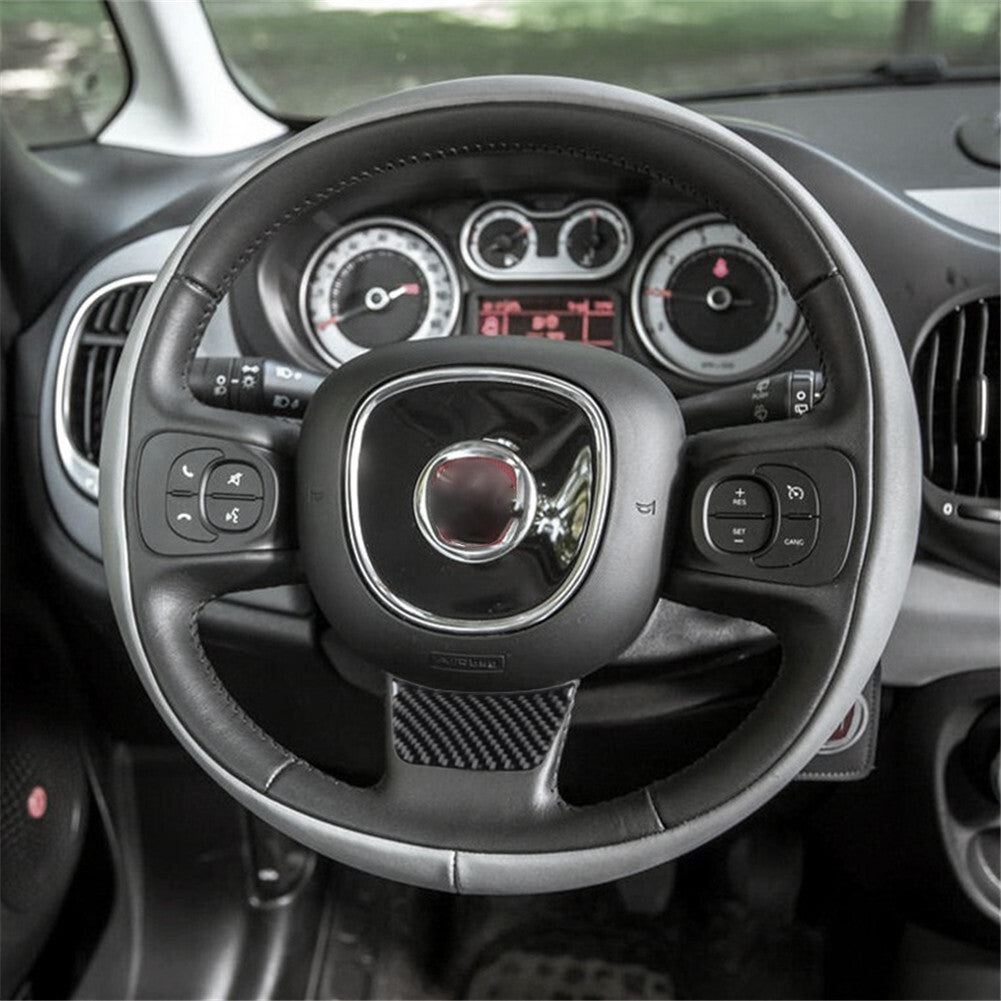 Carbon Fiber Inner Steering Wheel Chin Trim for Fiat 500L 2014-2017