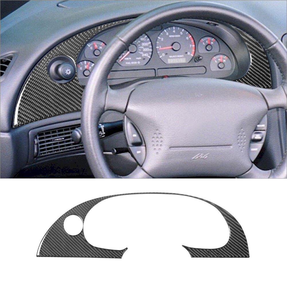Carbon Fiber Speedometer Surround Cover Trim for Ford for Mustang Convertibl 2001-04
