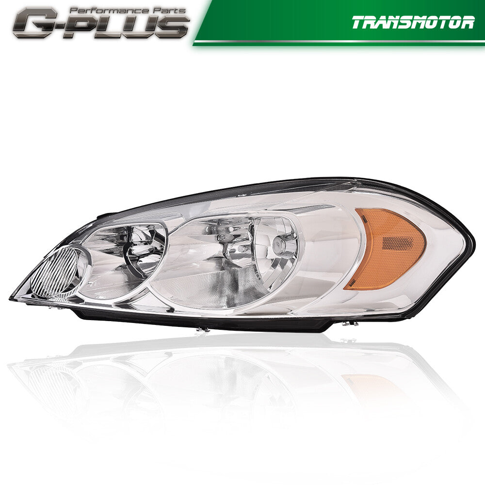 Suitable for 06-16 for Chevrolet Impala with chrome housing, amber headlights, driver's side mirrors, new.
