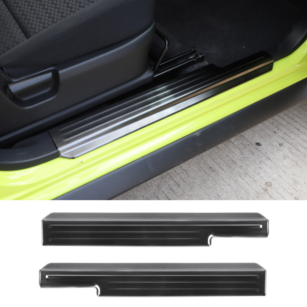 Steel Black Door Sill Scuff Guard Plate Panel Cover Fit for Suzuki for Jimny 2019-23