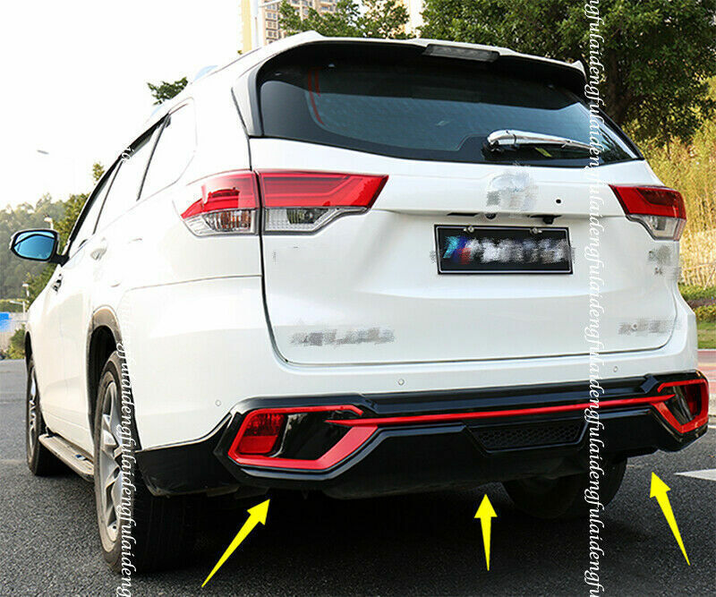 for Toyota Highlander 2017-2019 Rear Bumper Diffuser Lip Spoiler Splitter Guard